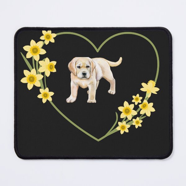 Item preview, A floral labrador design. Golden labrador and flowers. Lab mummy, Golden labrador heart and flowers designed and sold by Doggymadness.