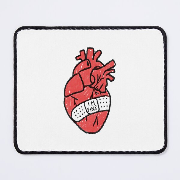 Item preview, I'm Fine Broken Hearth With Plaster Sarcasm designed and sold by mrkedi123.