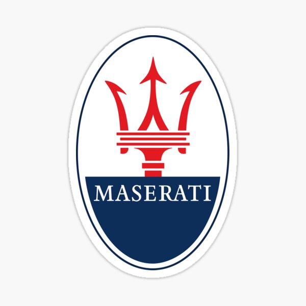 Maserati Logo Stickers | Redbubble