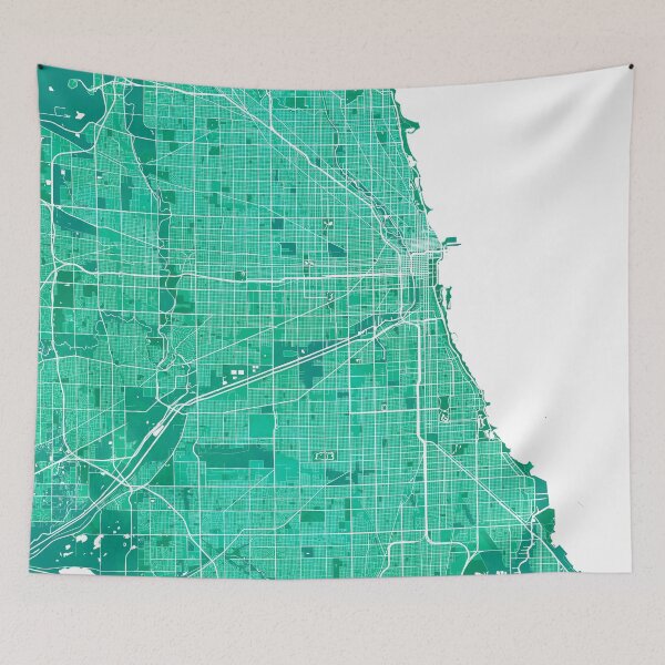 Item preview, Chicago City Map of Illinois, USA - Watercolor designed and sold by deMAP.