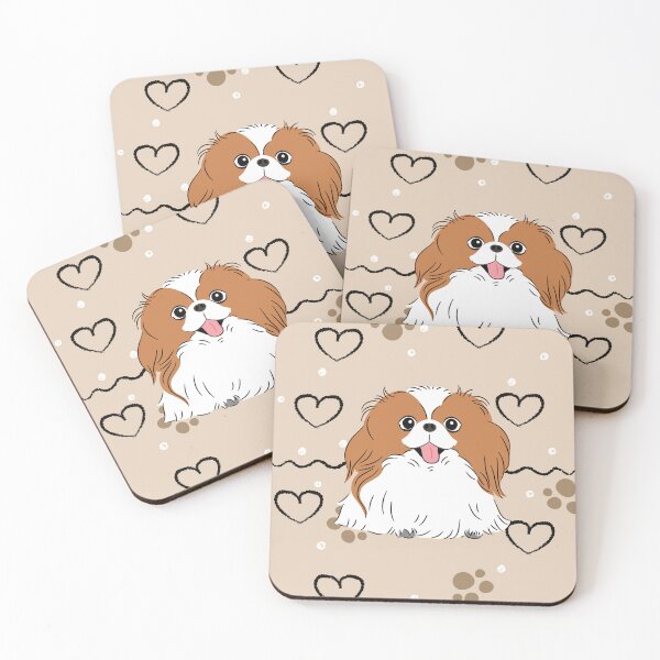 Item preview, LOVE Red and White Japanese Chin designed and sold by Lulupainting.
