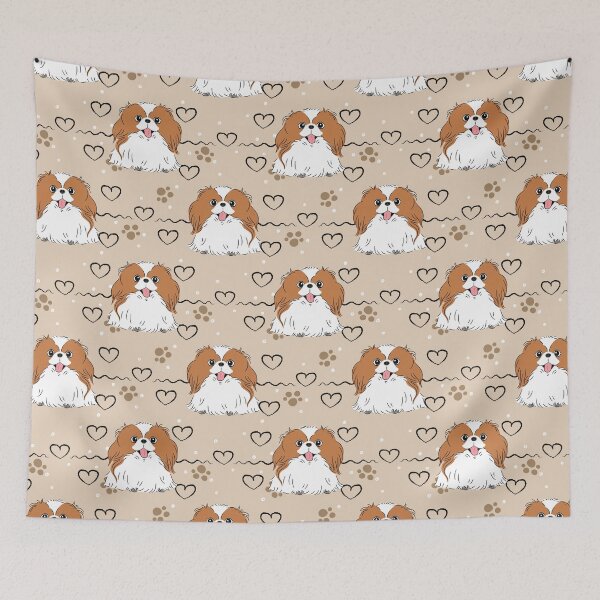 Item preview, LOVE Red and White Japanese Chin designed and sold by Lulupainting.