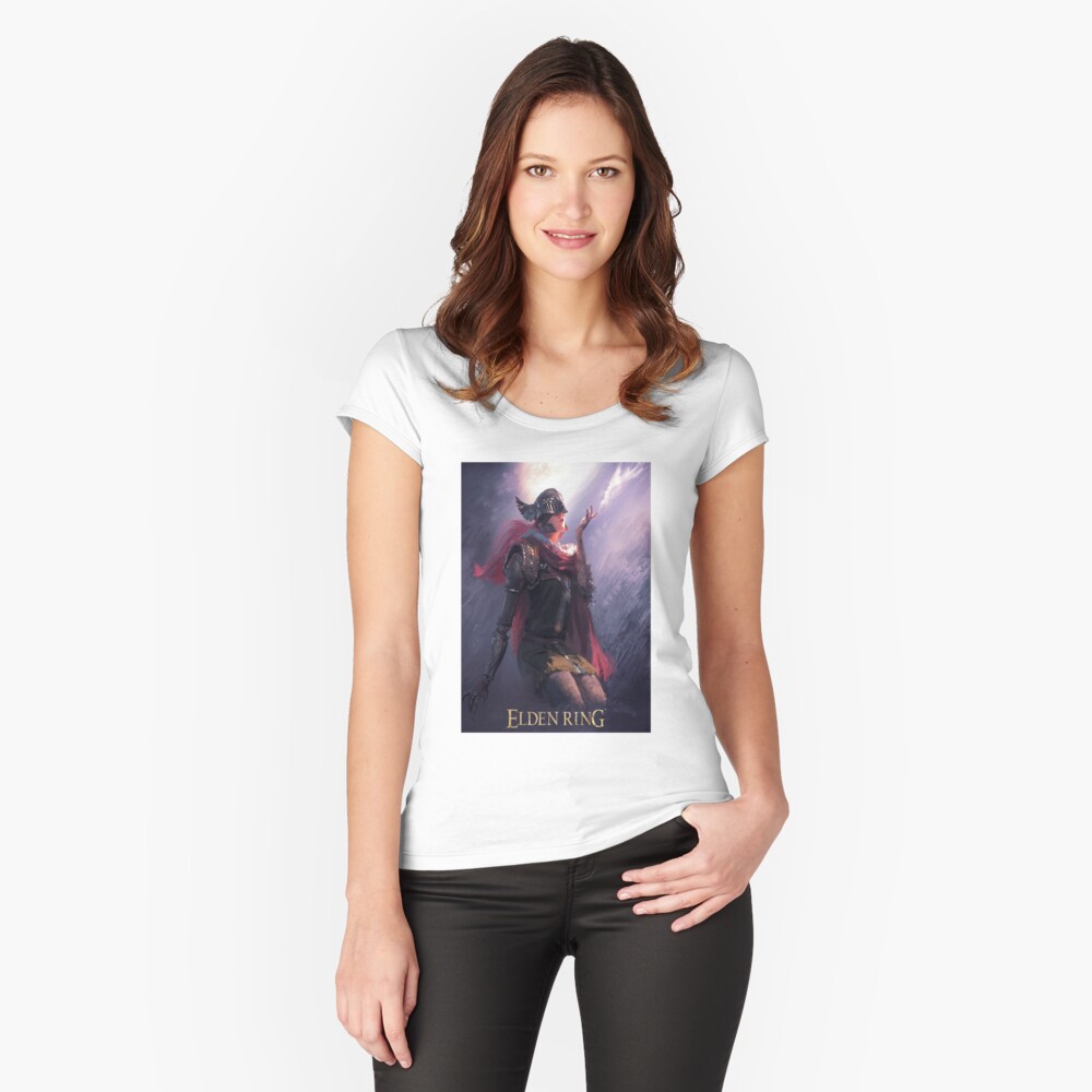 Vista previa del artículo con la obra «Camiseta entallada de cuello ancho», diseñado y vendido por GenevieBetynFry.