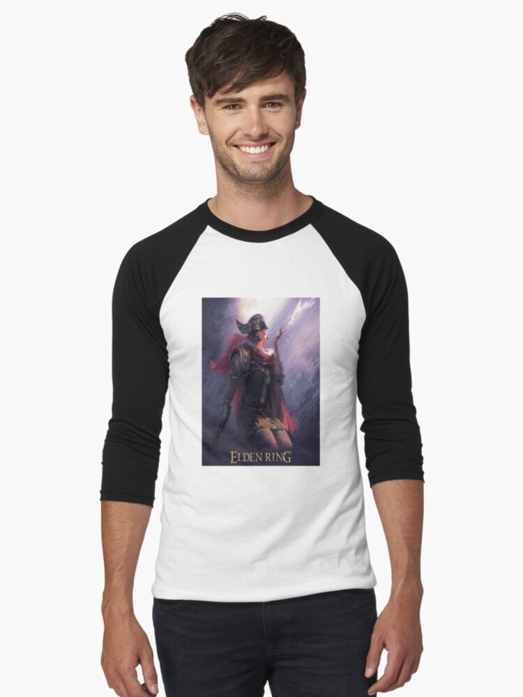 Imagen 1 de 3, Camiseta ¾ estilo béisbol con la obra Convence Acción Juego de rol Humor Elden Ring Mujeres Vintage, diseñada y vendida por GenevieBetynFry.