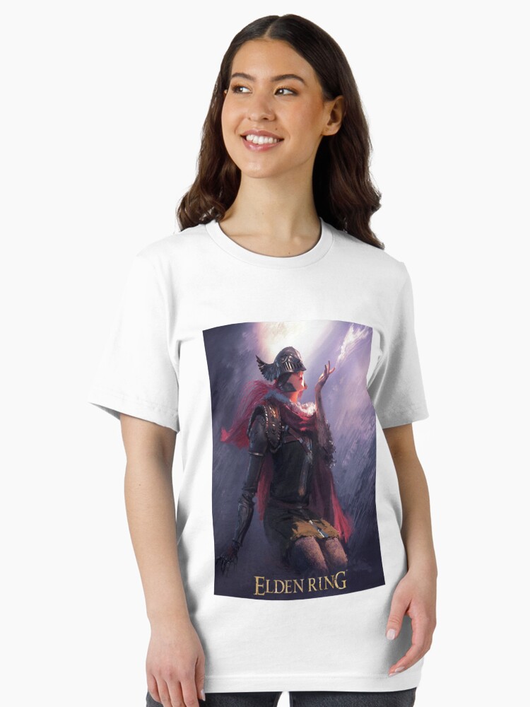 Imagen 2 de 7, Camiseta esencial con la obra Convence Acción Juego de rol Humor Elden Ring Mujeres Vintage, diseñada y vendida por GenevieBetynFry.