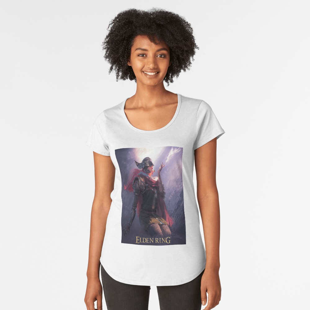 Vista previa del artículo con la obra «Camiseta premium de cuello ancho», diseñado y vendido por GenevieBetynFry.
