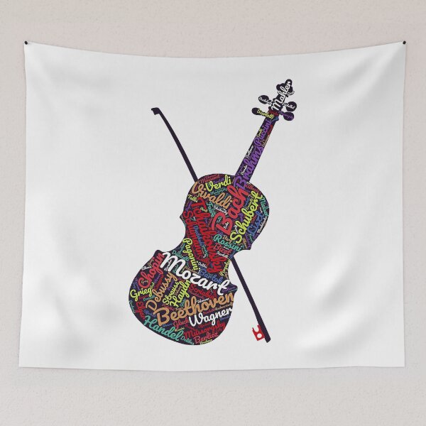 Item preview, Classical Music Composers Violin Word Art designed and sold by ibarrbeat.
