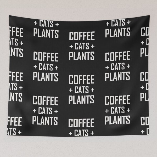 Item preview, Coffee + Cats + Plants designed and sold by slicksdesigns.