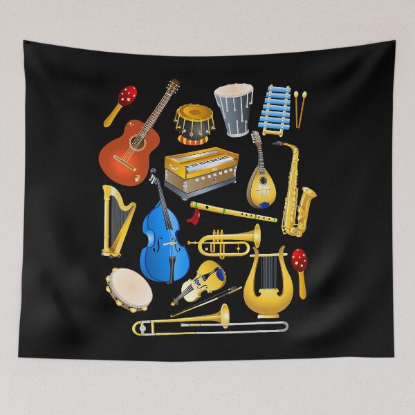 Item preview, Cute Little Boys Musical Instruments Fans designed and sold by ibarrbeat.
