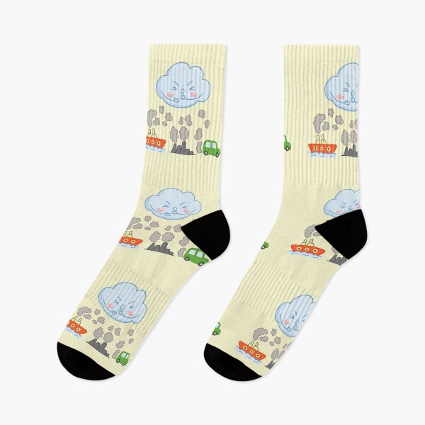 Item preview, Cute Kawaii Cloud cough caused by air pollution designed and sold by NicoletaDesigns.
