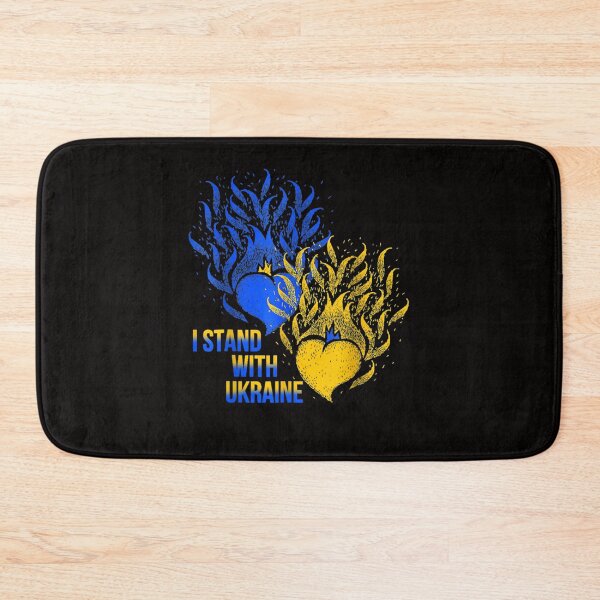 Item preview, Ukraine Supporter Flag Color Blue Yellow Fire Hearts designed and sold by LauraNeyJr.