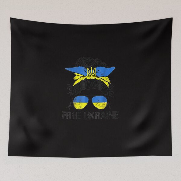 Item preview, Ukrainian Flag, Ukraine Pride Women Messy Bun Free Ukraine designed and sold by LauraNeyJr.