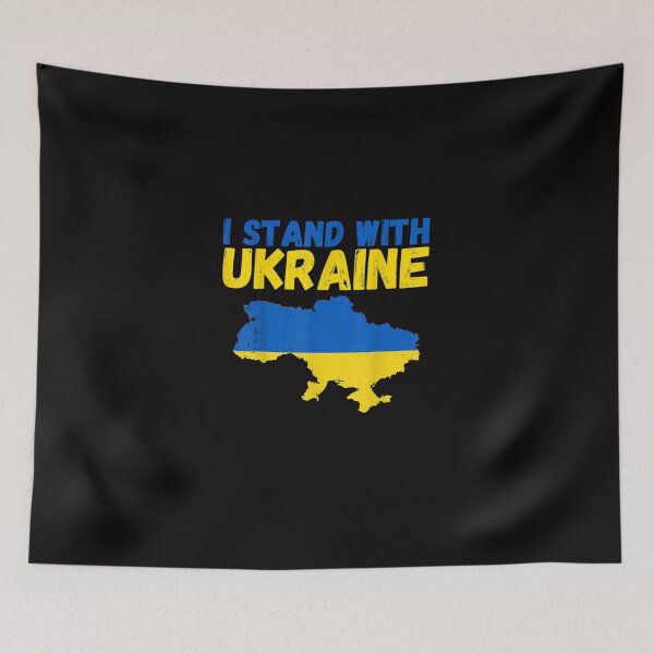 Item preview, I Stand With Ukraine Vintage Ukraine Flag designed and sold by LauraNeyJr.