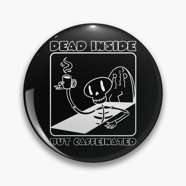 Artikelvorschau, Dead Inside But Caffeinated Skeleton Skull Coffee Lover Gear entworfen und verkauft von DynamicDesign.