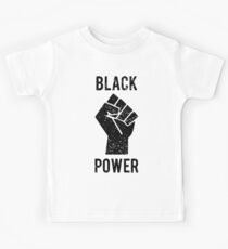 Schwarze Power Faust Kinder T-Shirt