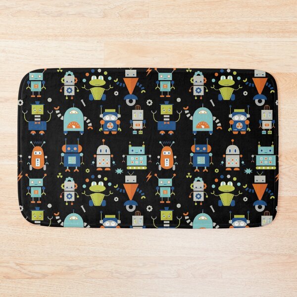 Item preview, Robots Pattern Black designed and sold by StudioShine.