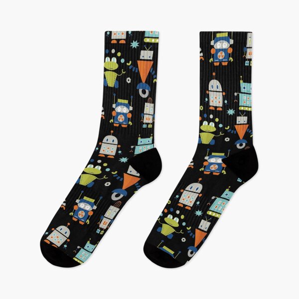 Item preview, Robots Pattern Black designed and sold by StudioShine.
