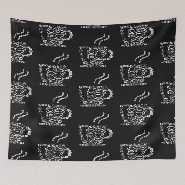 Item preview, Cups of Coffee & Beans in the Shape of a Cup designed and sold by slicksdesigns.