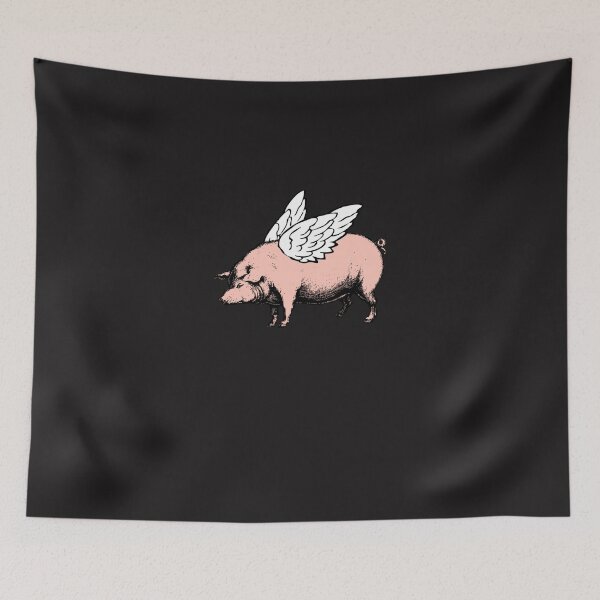 Item preview, Pig with Wings  Flying Pig  When Pigs Fly  Pigs with Wings  Vintage Pig   Sticker designed and sold by IzsakVarga.