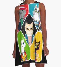 Stranger Cats A-Line Dress