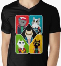 Stranger Cats Men's V-Neck T-Shirt