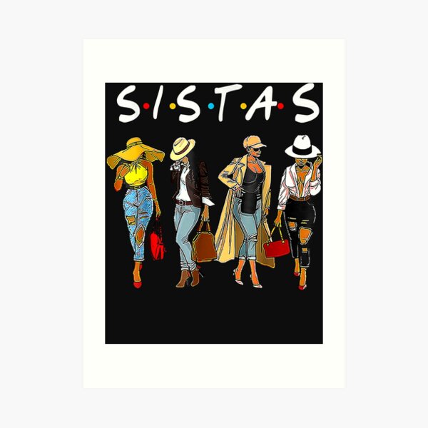 "Proud Black Sistas Queen Melanin Afro African American " Art Print for ...