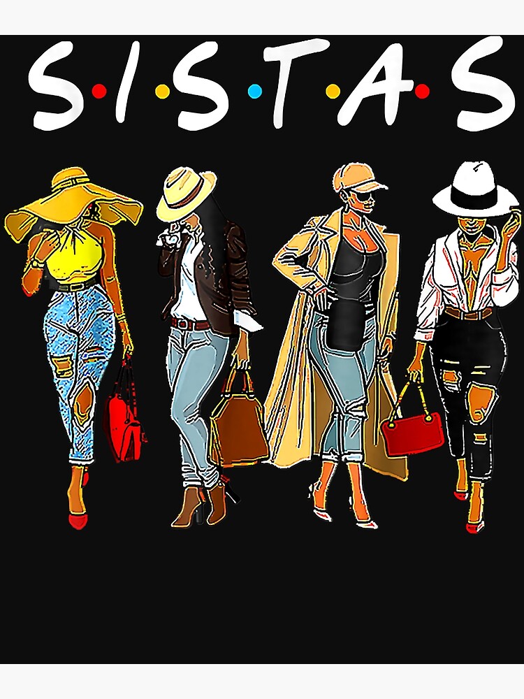 "Proud Black Sistas Queen Melanin Afro African American " Art Print for ...