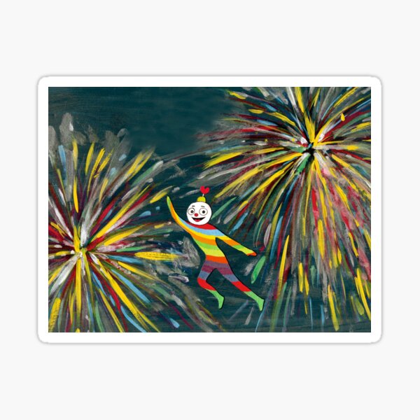 Wow! Fireworks Sticker