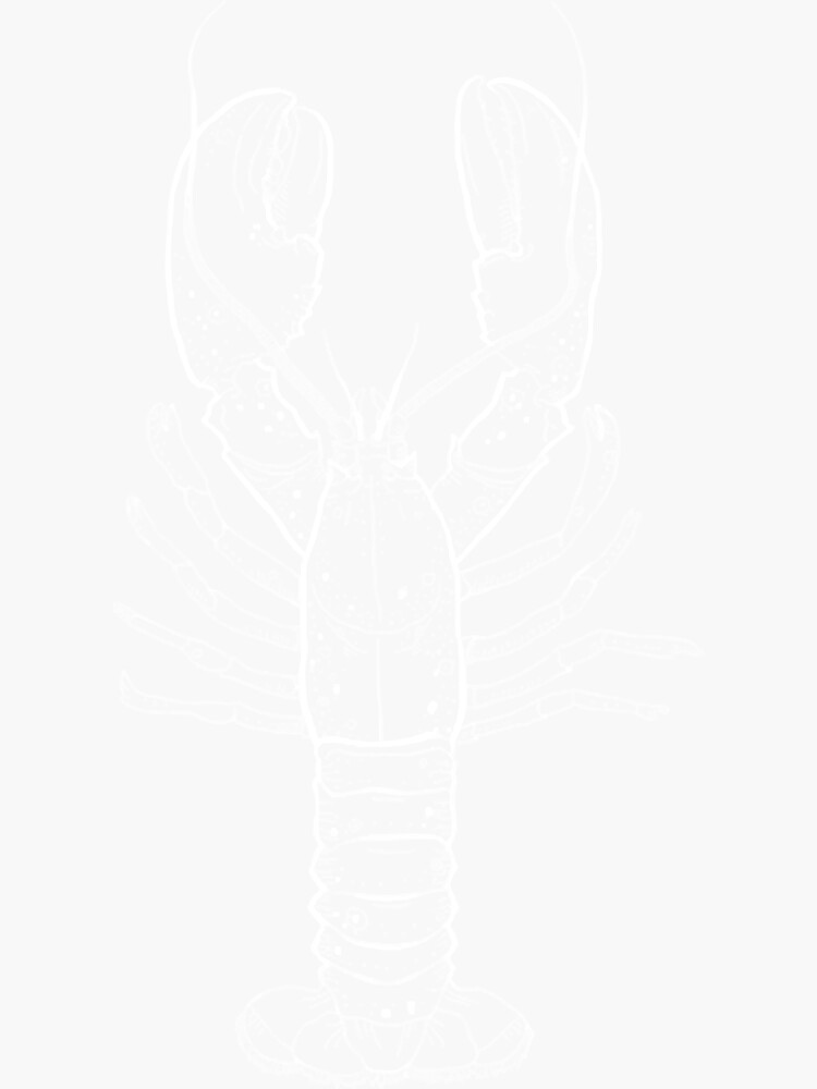 Thumbnail 3 of 3, Sticker, Crayfish white  designed and sold by CrystalSmi3410.