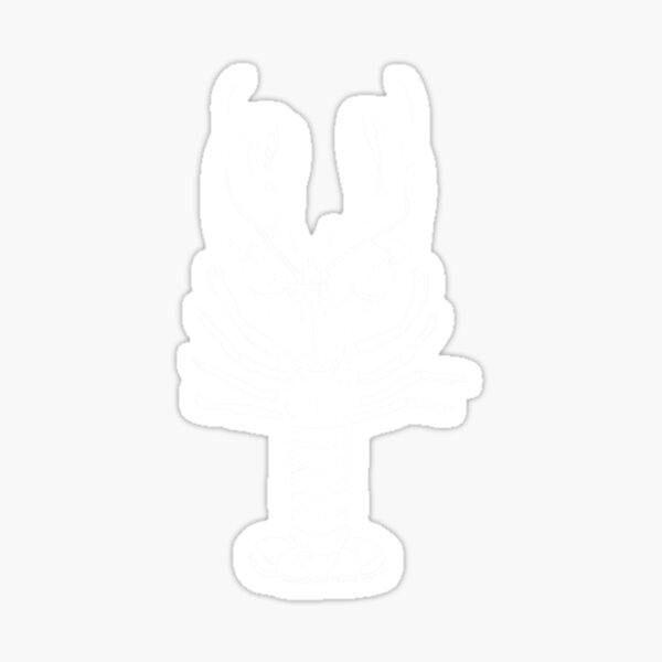Crayfish white Sticker