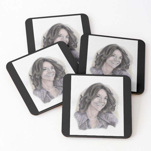 Item preview, Birthday Gift Karen Carpenter Tinted Graphite Portrait Retro Wave designed and sold by LynnHagenes.
