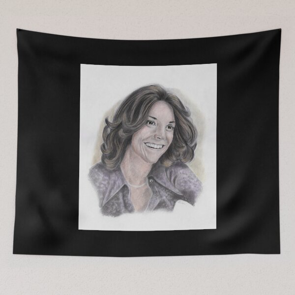 Item preview, Birthday Gift Karen Carpenter Tinted Graphite Portrait Retro Wave designed and sold by LynnHagenes.