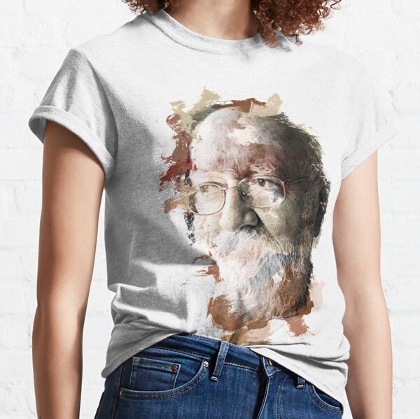 Paint-Stroked Portrait of Author and Activist, Daniel Dennett Classic T-Shirt