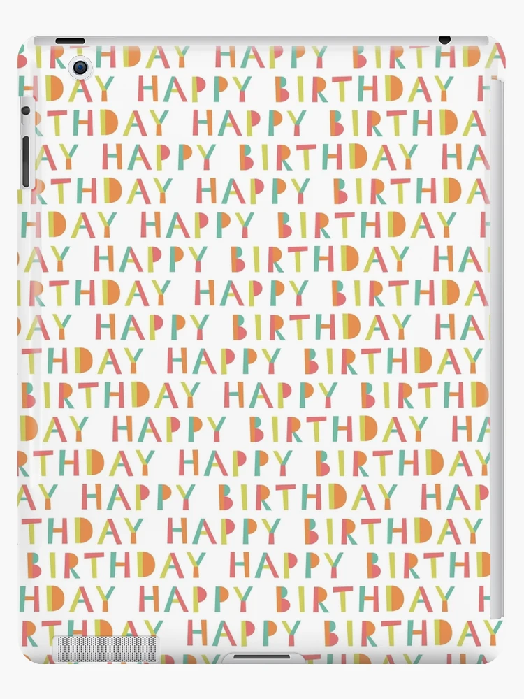 Set of retro gift card and seamless patterns. Happy birthday