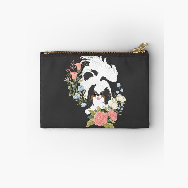 Item preview, Tri Color Japanese Chin and Flowers designed and sold by Lulupainting.