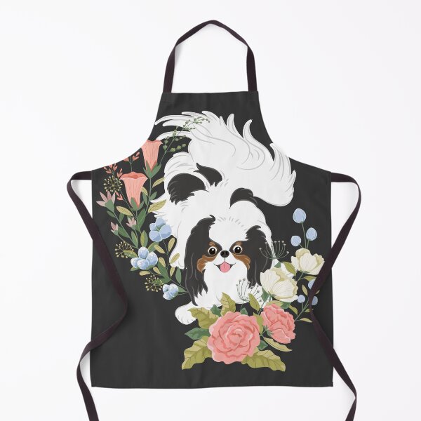 Item preview, Tri Color Japanese Chin and Flowers designed and sold by Lulupainting.