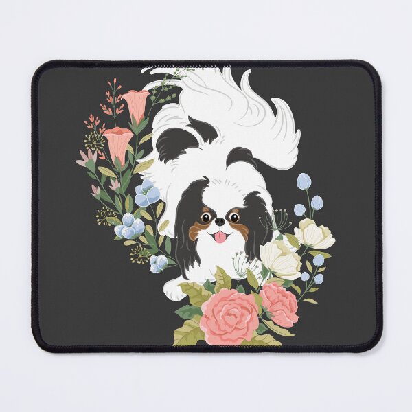 Item preview, Tri Color Japanese Chin and Flowers designed and sold by Lulupainting.