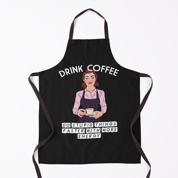 Item preview, Drink Coffee! Do Stupid Things Faster with More Energy - Retro Woman designed and sold by slicksdesigns.