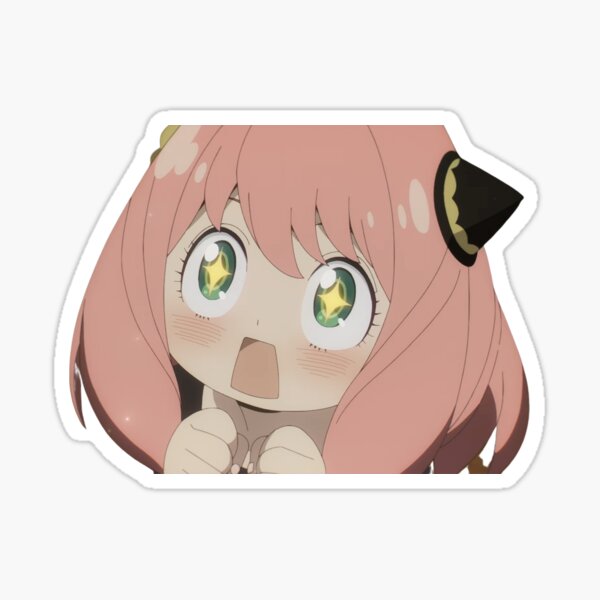 Espion X Famille Anya Forger Cute Kawaii Sparkly Eyes Sticker