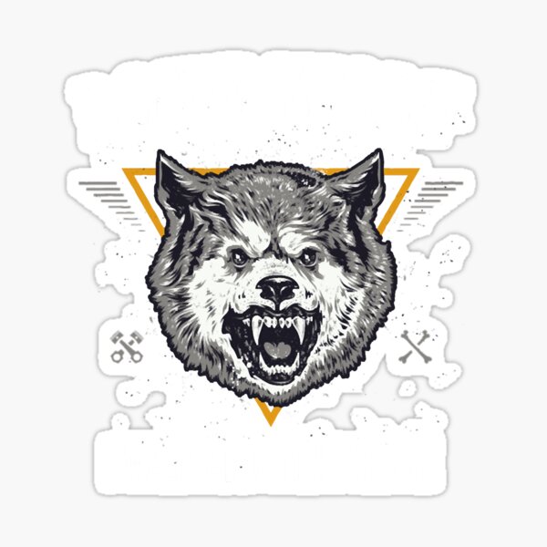 "Lone Wolf I Walk And Fight Alone Loner Motivation" Sticker By ...