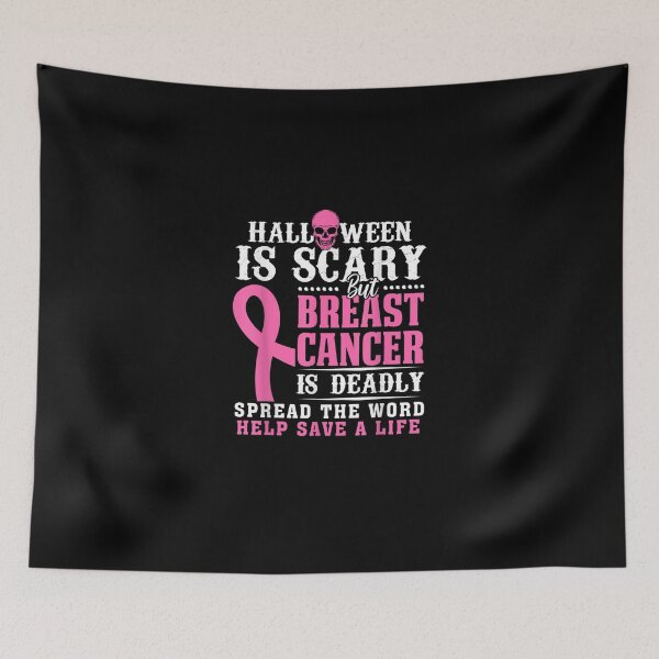 Item preview, Halloween Scary Breast Cancer Deadly October Supporter Top designed and sold by RobertEllisDC.