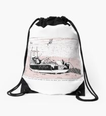 Post-truth world Drawstring Bag