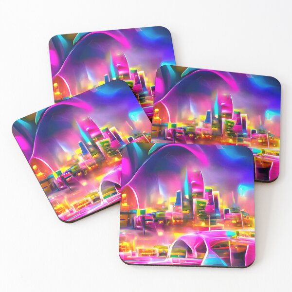 Item preview, Futuristic City Architecture 05 Joyful Colors designed and sold by mhfoto.