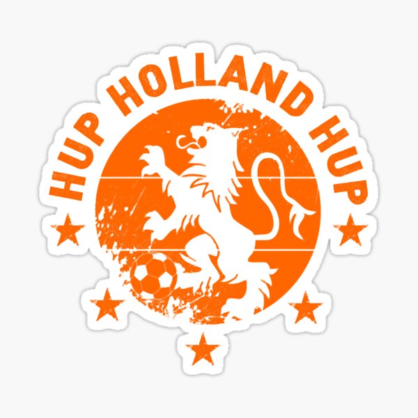 Netherlands Holland Knvb Football Soccer Flag Raised Clear Domed Lens Decal