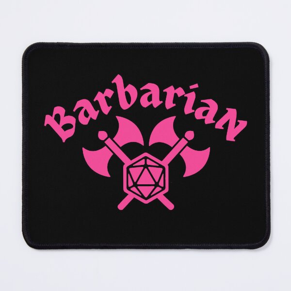 Item preview, BARBARIAN DND GIRL: Pink Barbie style, Barbarian D20 Dice and Axe, for Girl and Women. designed and sold by DungeonAtelier.