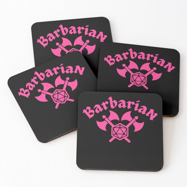 Item preview, BARBARIAN DND GIRL: Pink Barbie style, Barbarian D20 Dice and Axe, for Girl and Women. designed and sold by DungeonAtelier.