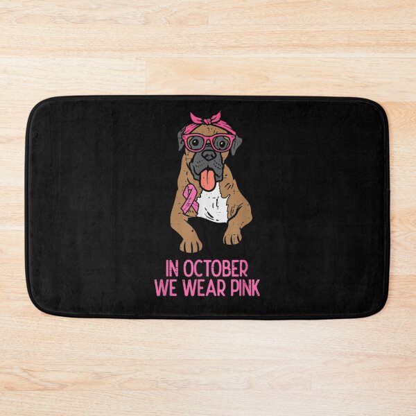 Item preview, In October We Wear Pink Boxer Dog Breast Cancer Awareness designed and sold by BanDicker.