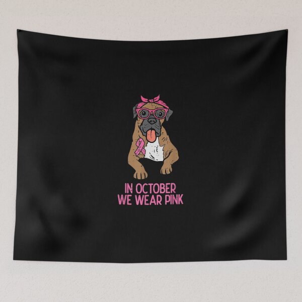 Item preview, In October We Wear Pink Boxer Dog Breast Cancer Awareness designed and sold by BanDicker.