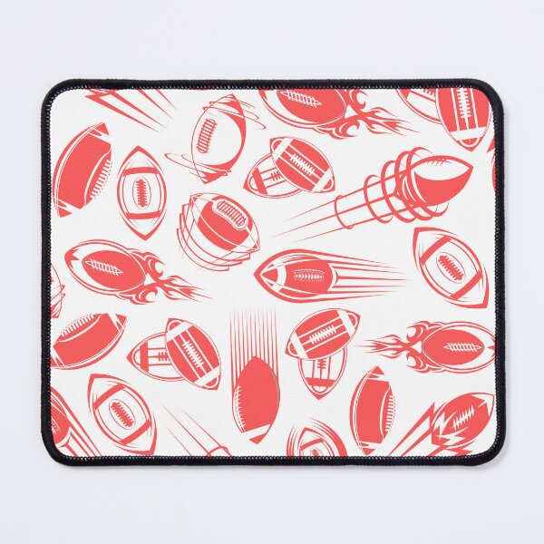 Item preview, skunk Seamless Red Sketced Rugby Balls pettern designed and sold by Shifa19.