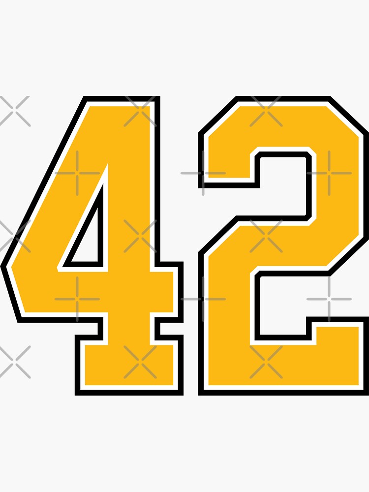 Number 42 / 42nd birthday number jersey number Sticker